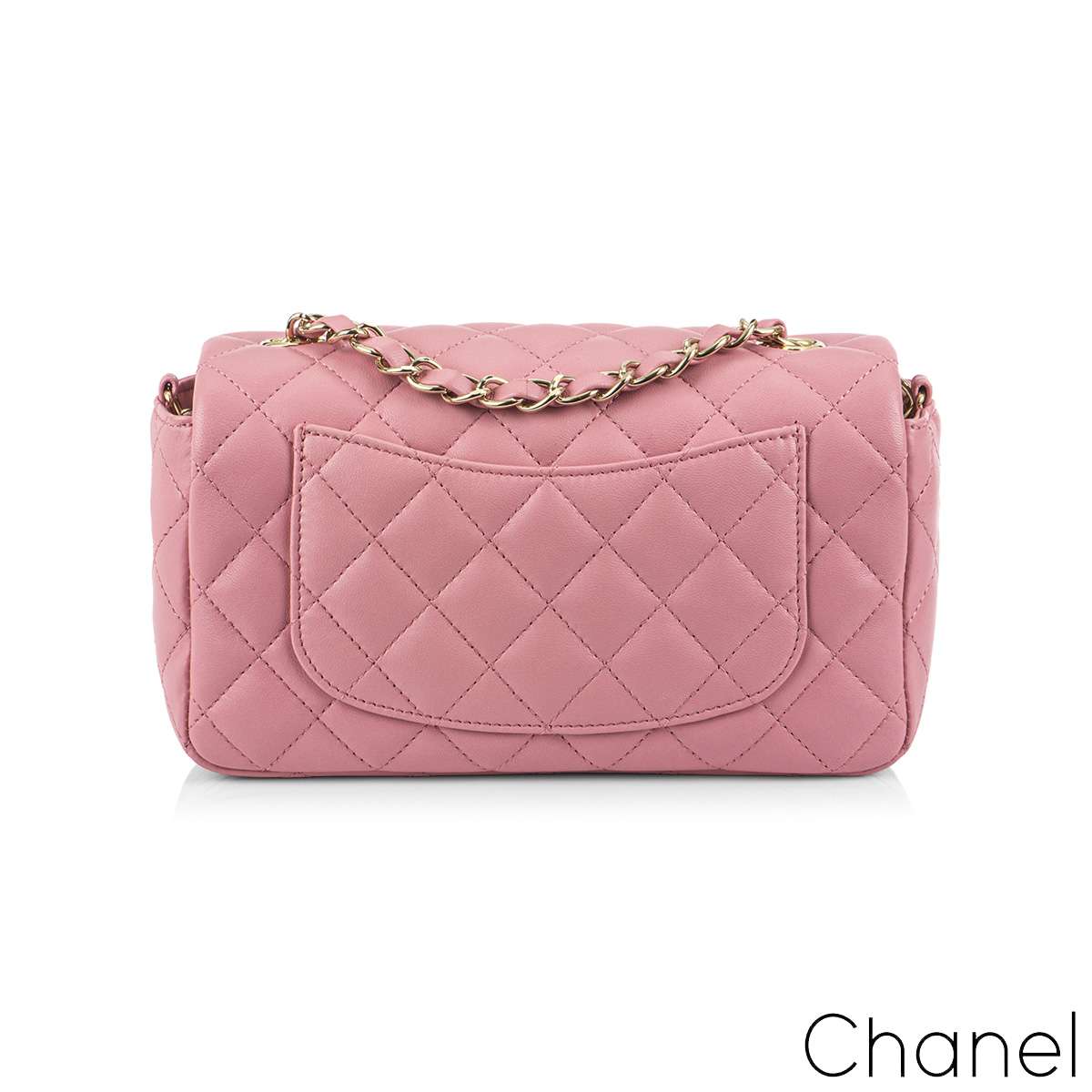 Chanel Pink Lambskin Classic Mini Flap Bag | Rich Diamonds